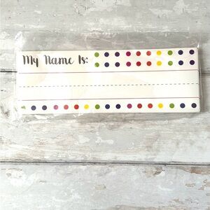 Hello My Name Is Teacher Desk Classroom Supplies Set of 25 Education Resources